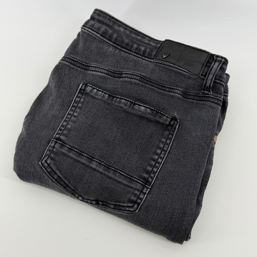 Fried Denim Mens 38x32 Gray Stretch Jeans Charcoal Wash Straight Leg Pants
